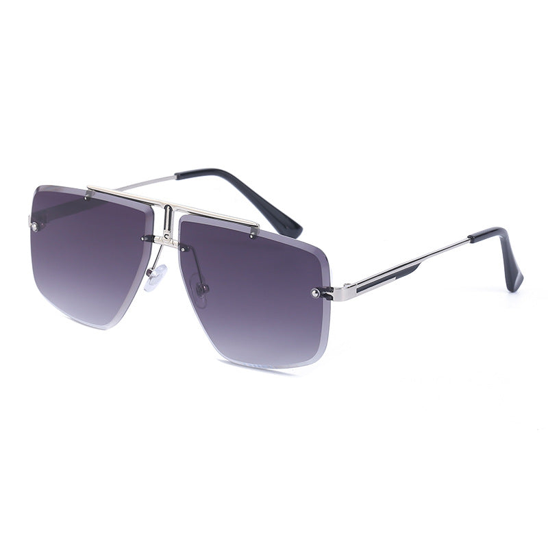 Lunettes de soleil sans cadre Homme haut de gamme européenne et américaine