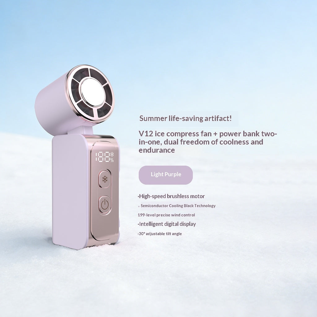 Refroidisseur à semi-conducteur à double usage Ice Pack Portable USB Powerful Fan