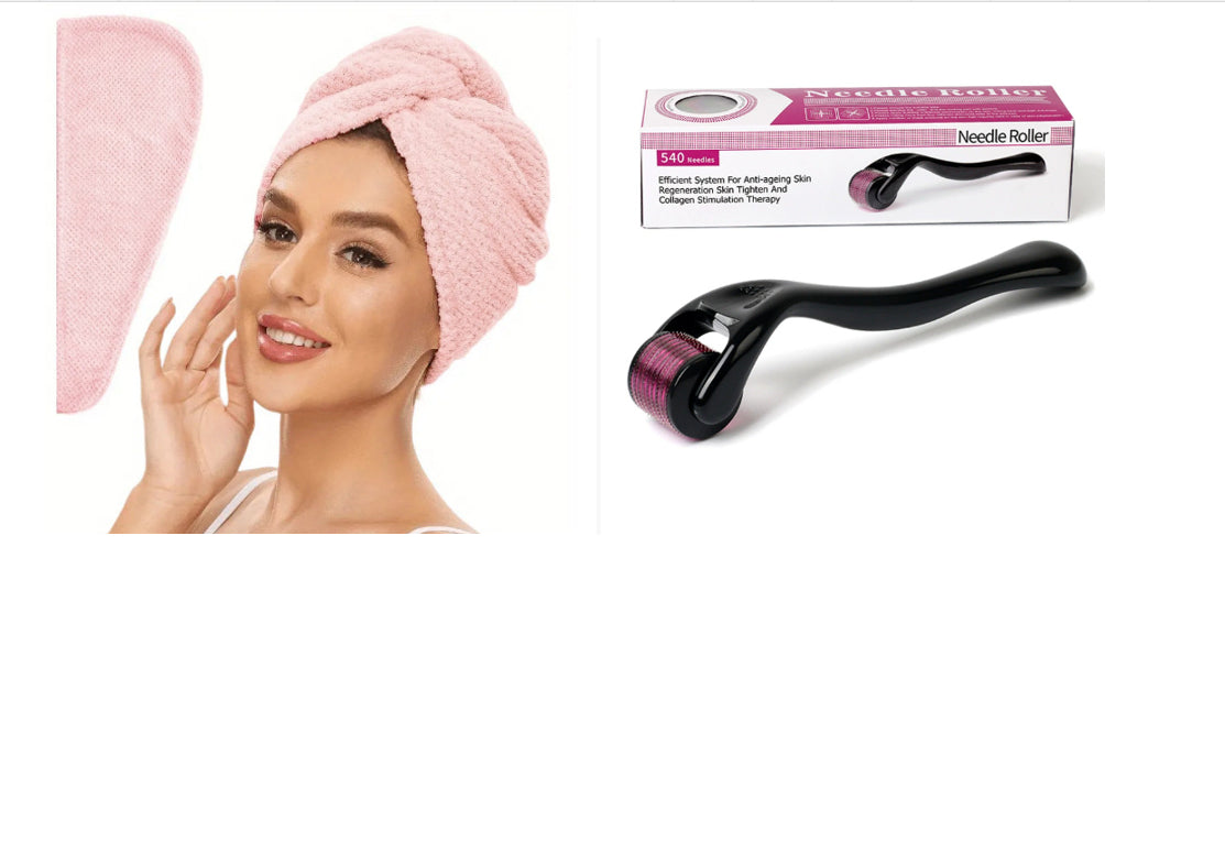 Casquette de séchage des cheveux de Fleece de corail pour femmes