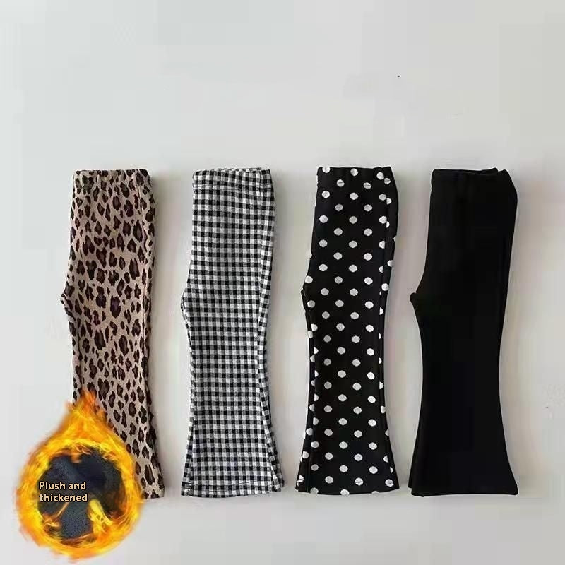 Pantalons de corne doublés de molleton pour filles