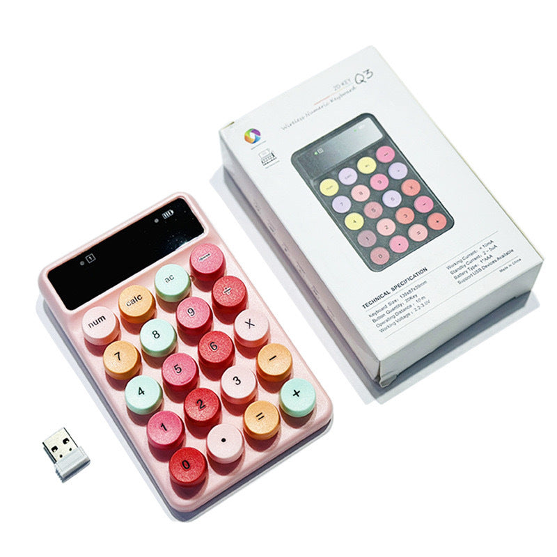 Mini-portable complexe Q3 sans fil numérique Macaron couleur clavier