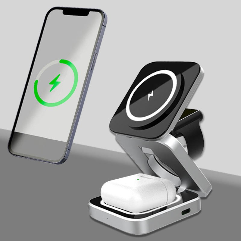 Trois Supports de recharge sans fil de bureau en un seul