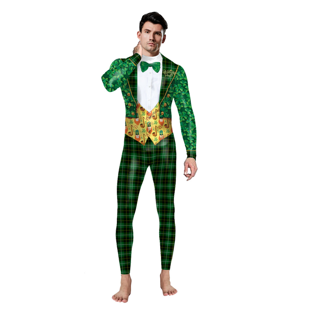 St. Patrick's Day Green Bow Digital Print Performance Robe