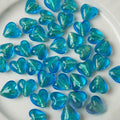 Rétro Silver-foil Heart Lampwork Glass Loose Perles
