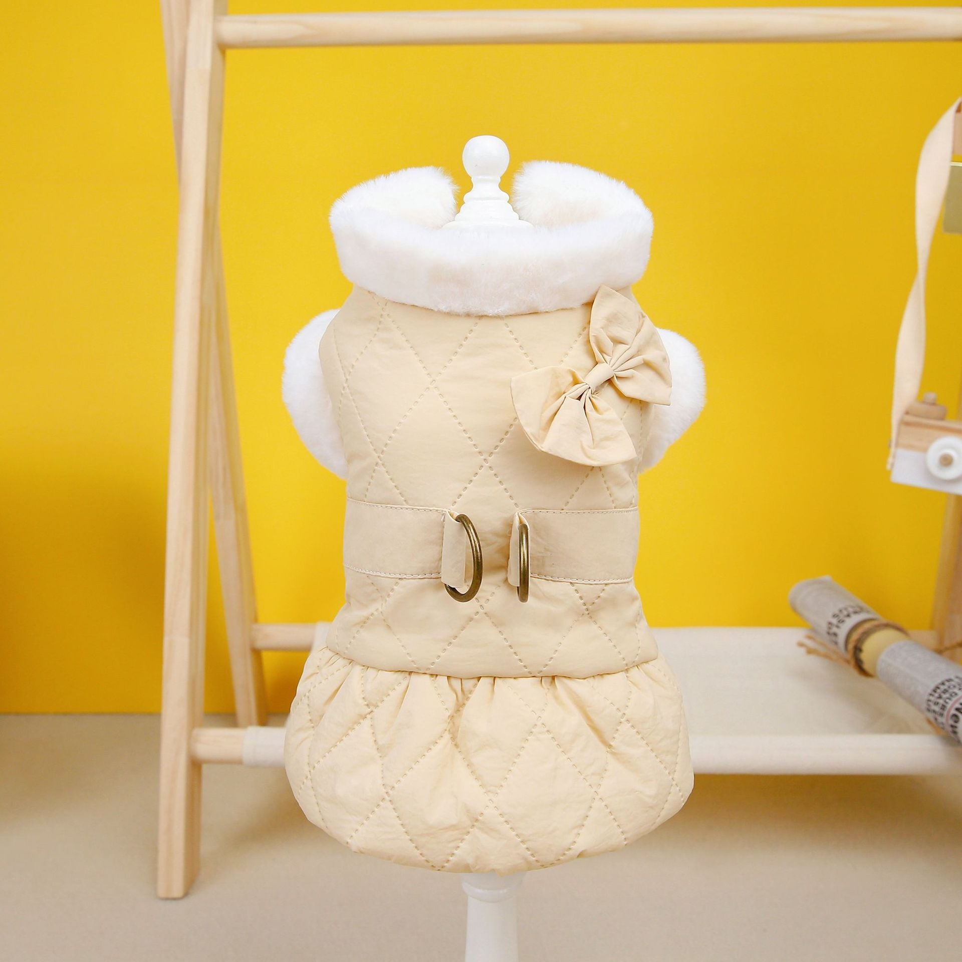 Vêtements de chien Petit chien Papillon Robe rembourrée en coton