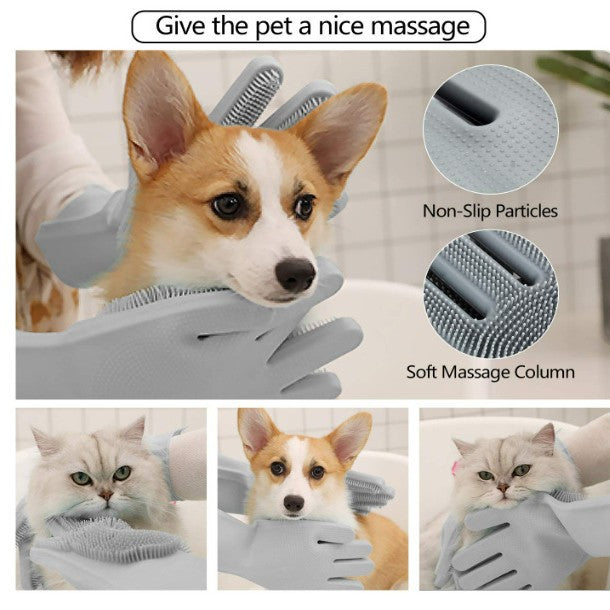 Gant de massage amélioré pour animaux de compagnie