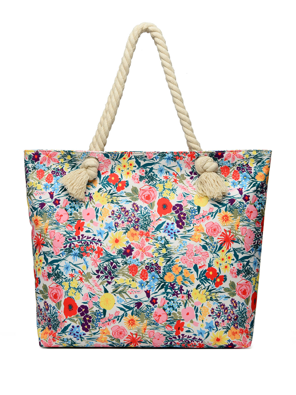 Uniquement prise en charge auto--Art Flower Pattern Sacs de plage pour les femmes