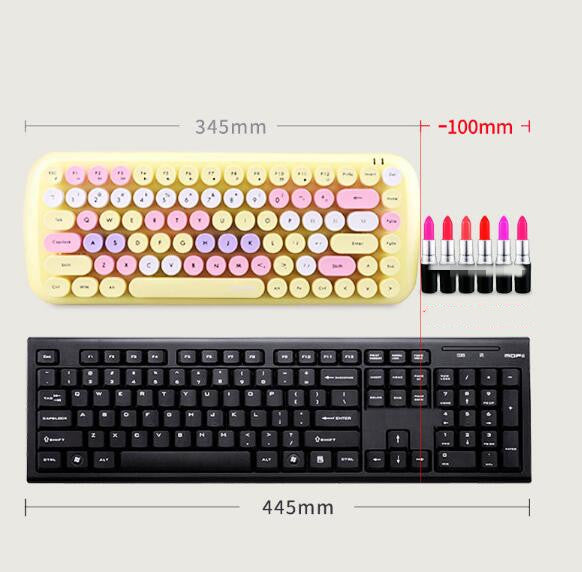 Mini sans fil de bureau 2,4G jeu de souris clavier