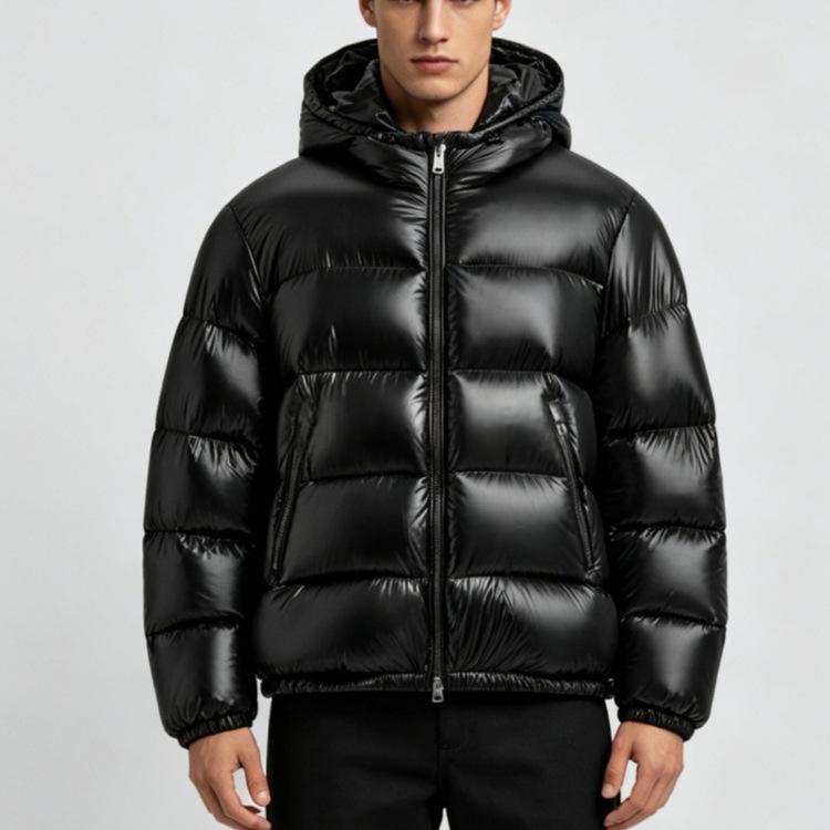 Hommes Coton à capuche Veste rembourrée Casual and Warm European American Style Outerwear