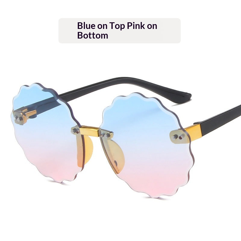 Lunettes de soleil rondes pour enfants sans cadre