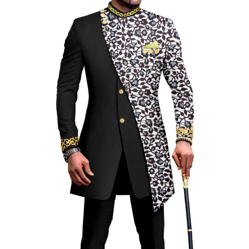Costume deux pièces pour hommes africains Slim L