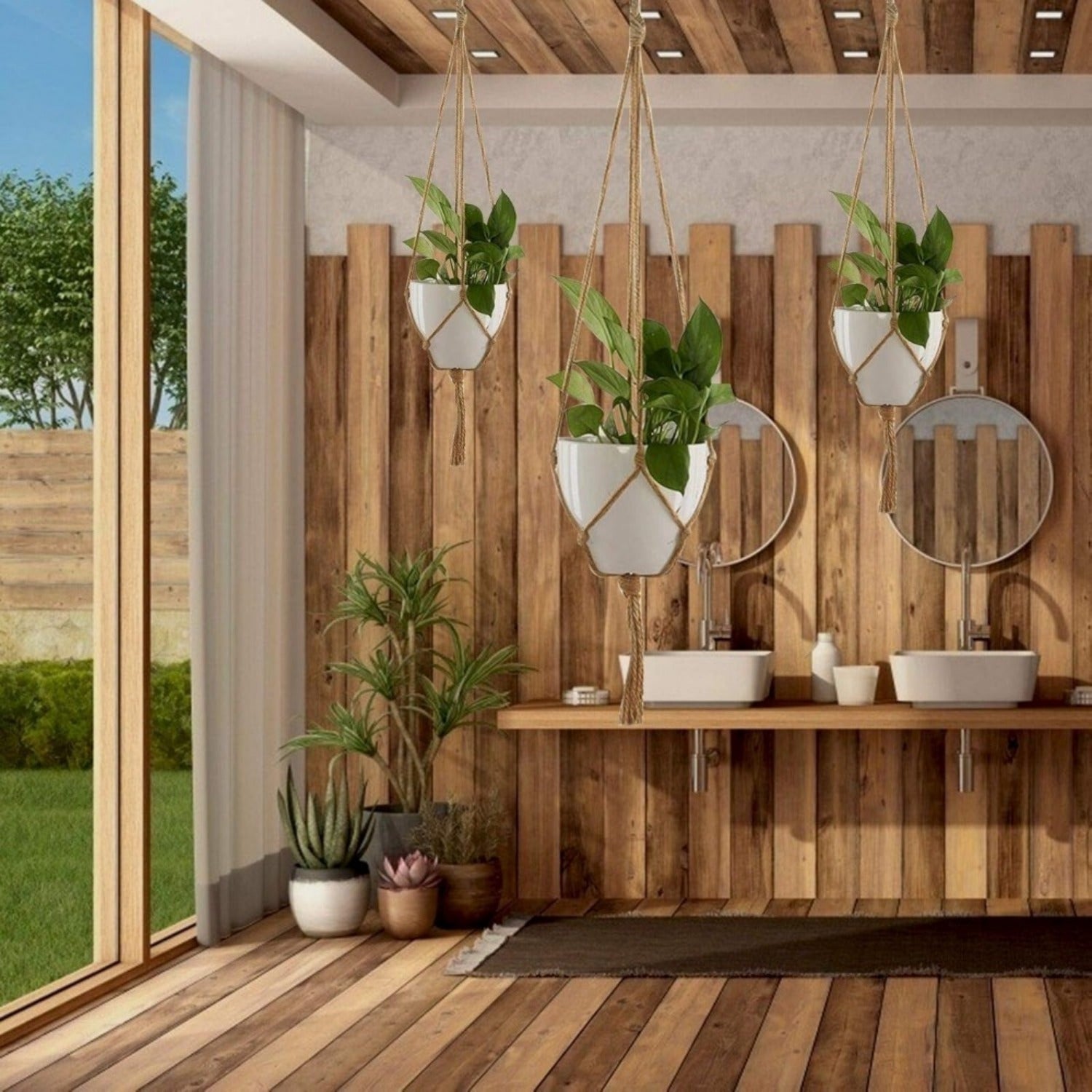 Set de décoration de pot de fleurs Boho 8 pièces