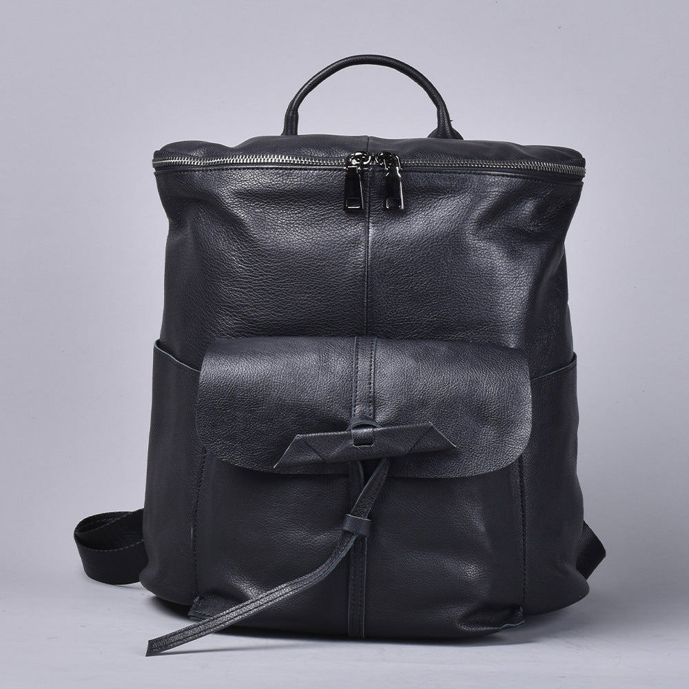 Sac à dos vintage pour femmes Cowhide First Layer