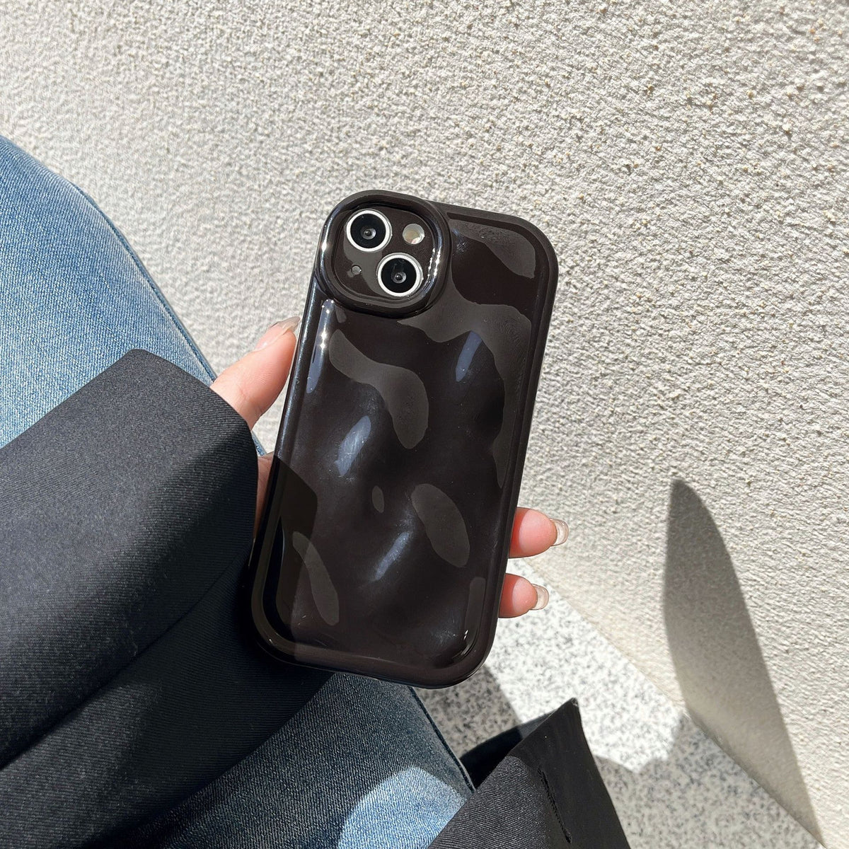 Cas Creative Solid Color Meteorite Téléphone