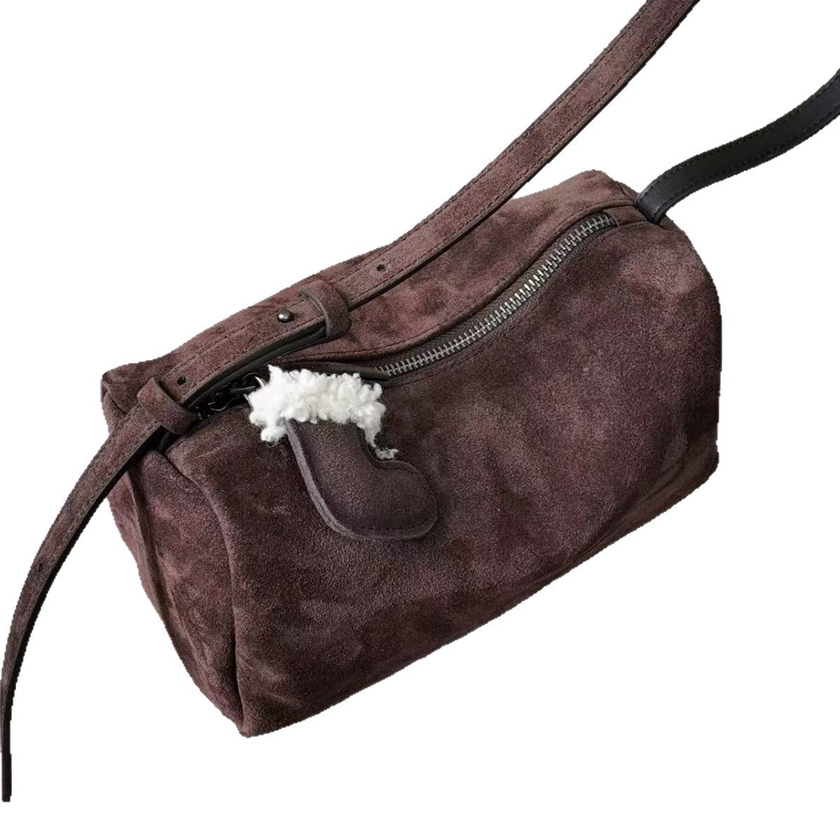 Solid Color Suede Soft-surface Versatile Women's Shoulder Bag