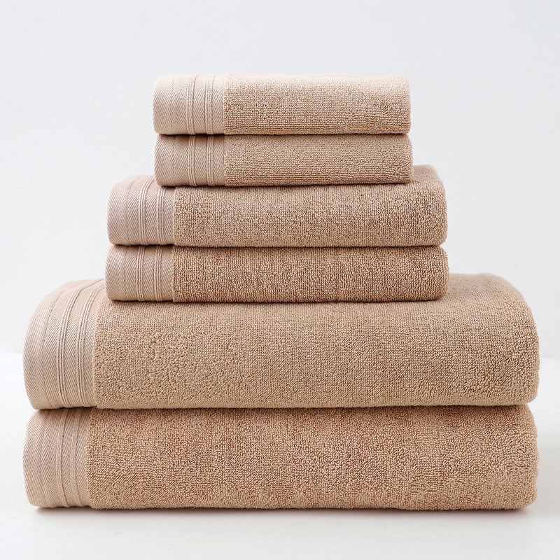 Ensemble de serviettes de bain en coton pur 6 pièces Ensemble de serviettes de bain tout coton