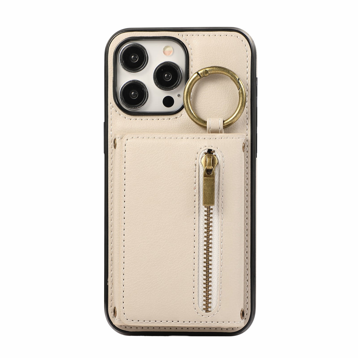 Convient pour IPhone16 Crossbody Mobile Phone Porte-cartes zippées à triple pli
