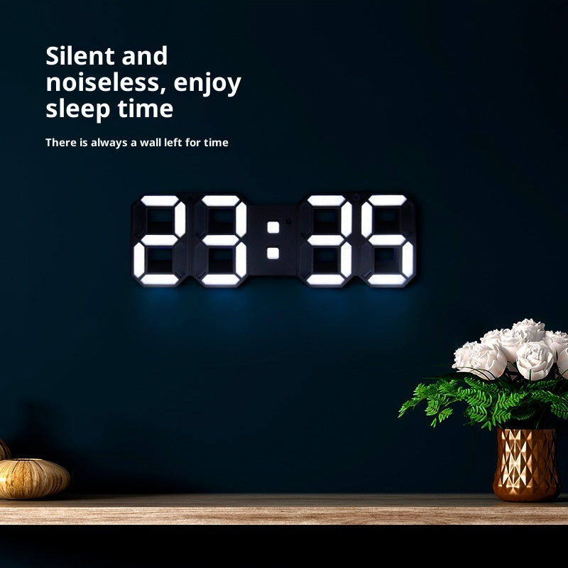 Électronique de mode créative LED Glow-in-the-dark Salon Chambre Horloge Murale