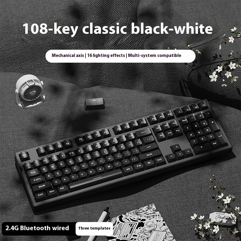 Jeu de bureau sans fil Bluetooth Clavier mécanique trois modèles