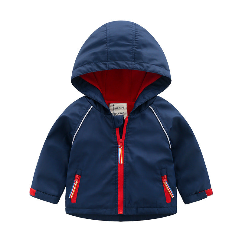 Vêtements d'automne à capuche pour garçons Veste polaire pour enfants