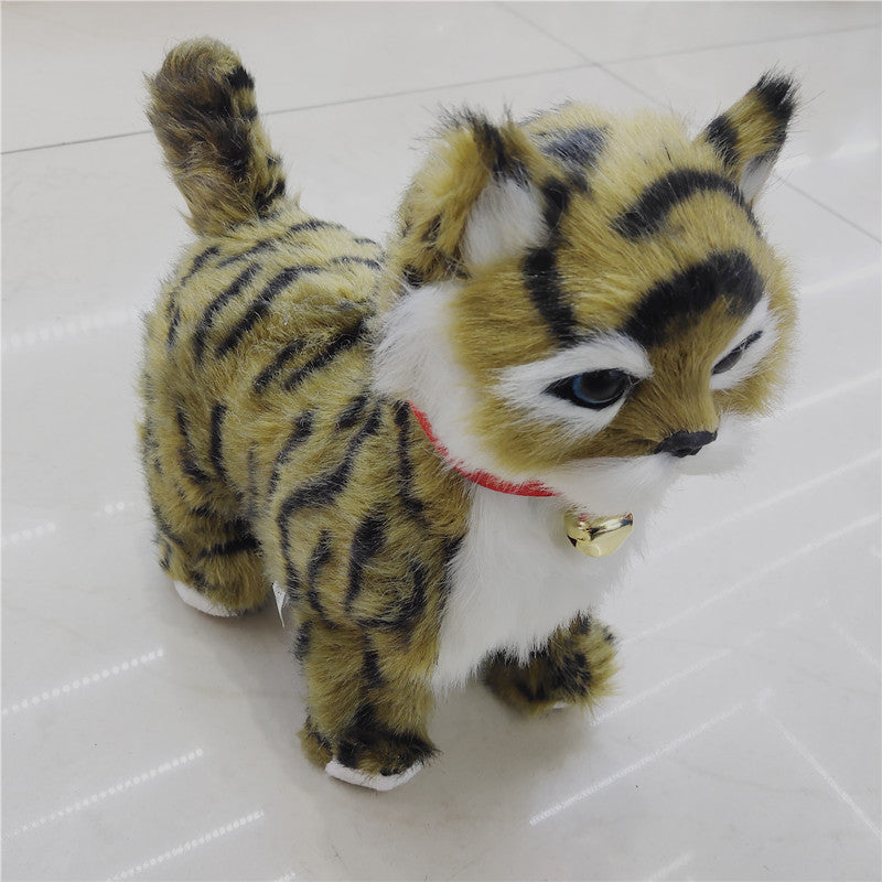 En peluche électrique Simulation Motion-Activated Walking Cat avec Meowing et Light-Controled P