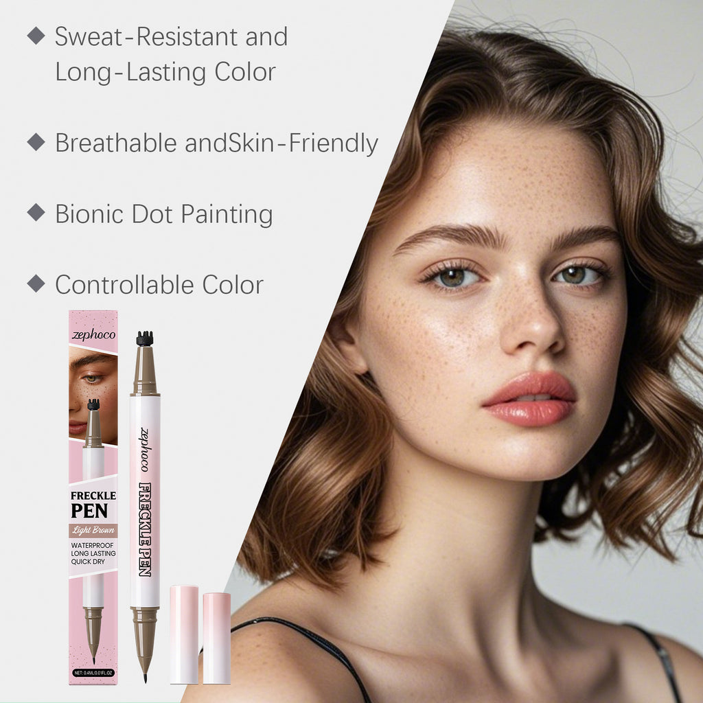 Stylo de rousseur à double extrémité brun clair