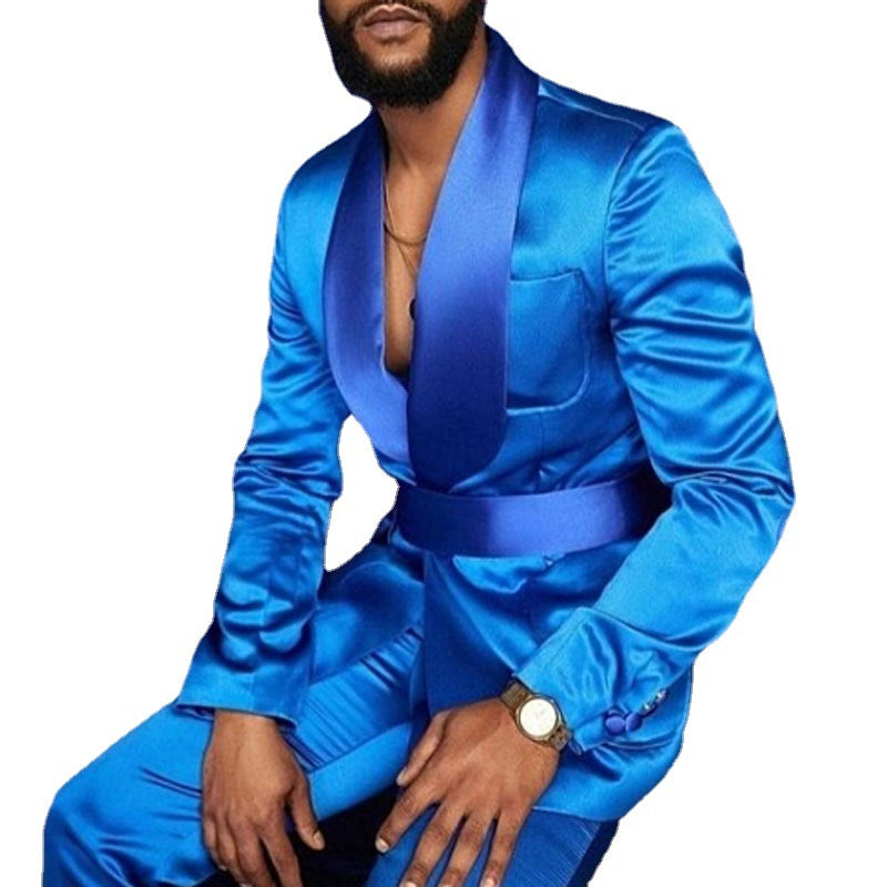 Costume encre bleu affaires casual pour hommes