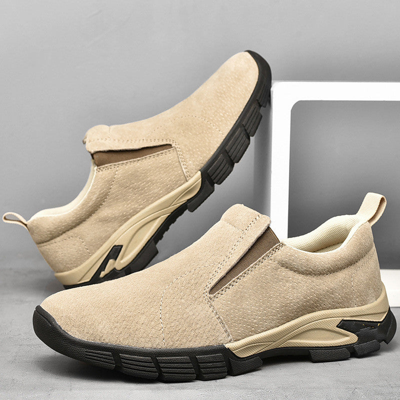 Chaussures en cuir respirante pour homme Suede Mate