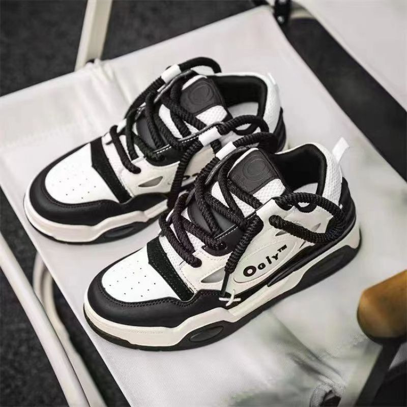 Sneakers du bas du talon moyen de Muffin ronde mode pour les femmes