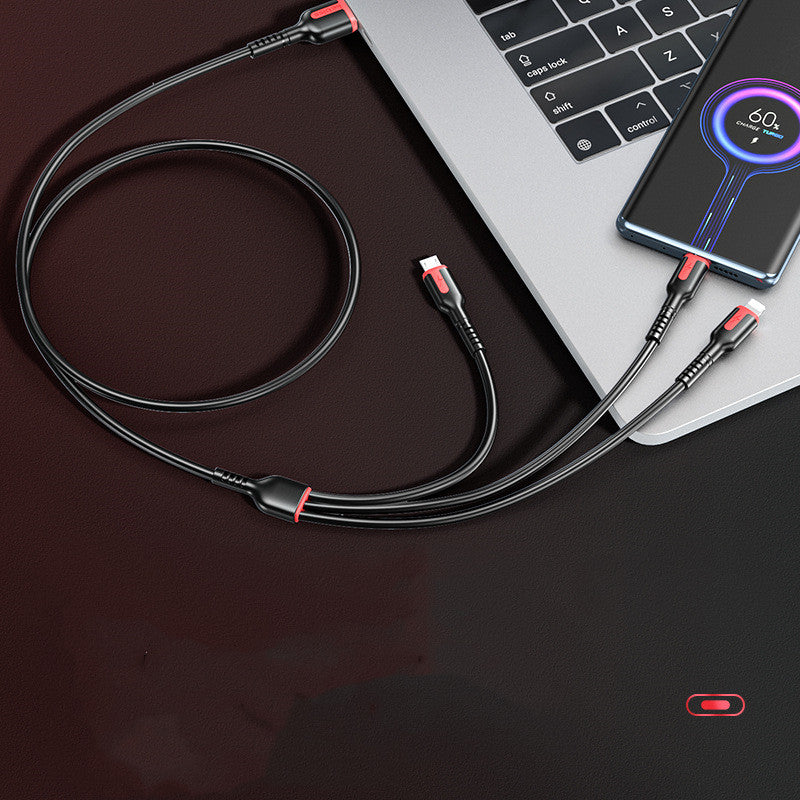 Câble de données à charge rapide One Drag Three 66W Braided USB
