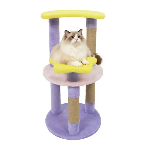 Lune & Étoile Arbre chat avec 4 niveaux