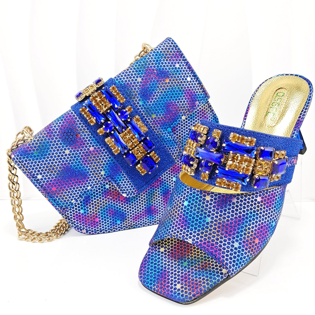 Chaussures et sacs pour femmes Camouflage en tissu Perceuse perceuse décorative à talons hauts