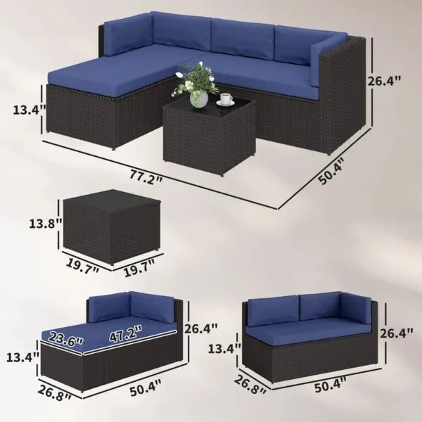 Ensemble de meubles de jardin arrière