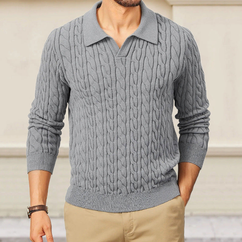 Men's long-sleeved knitted sweaters