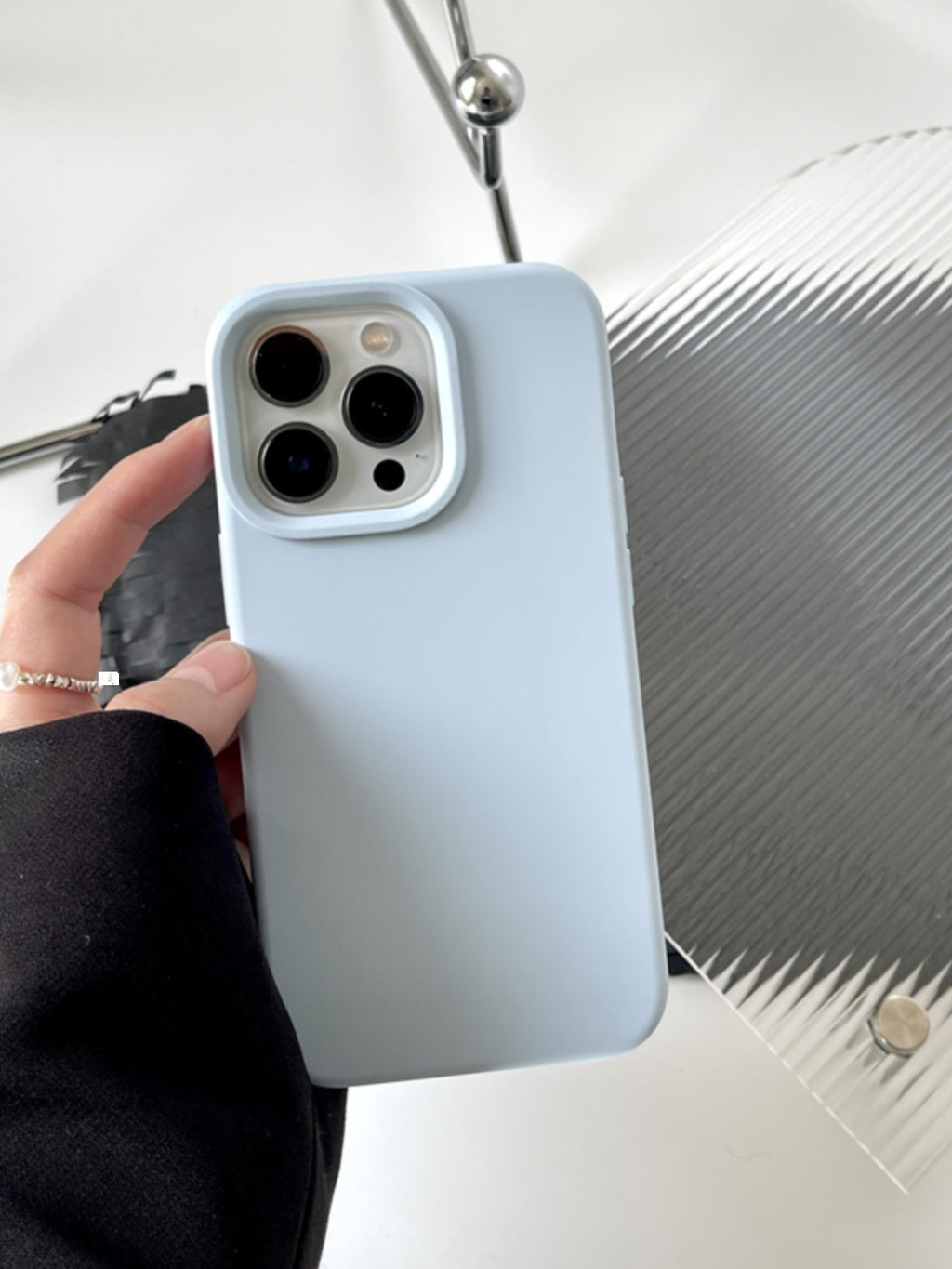 Boîtier de téléphone en silicone liquide de couleur solide
