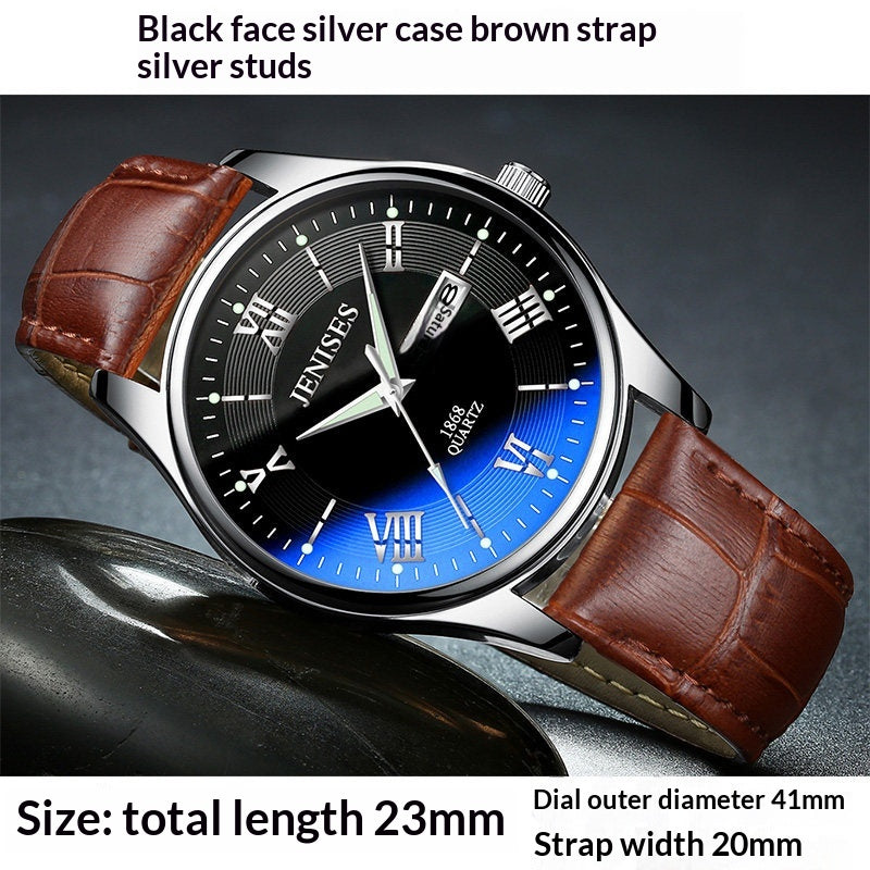 Montres pour hommes Montres étudiantes Montres sportives Quartz Ultra-mince Imperméable Trendy Luminous Displa