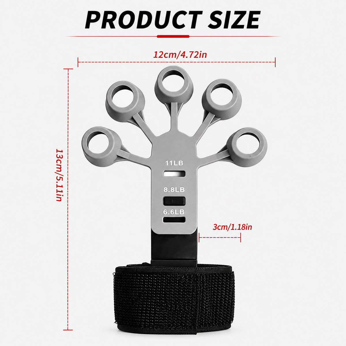 Rinceur de doigts Silicone Cinq Exercice Doigt Résistance réglable Gripper main Fing