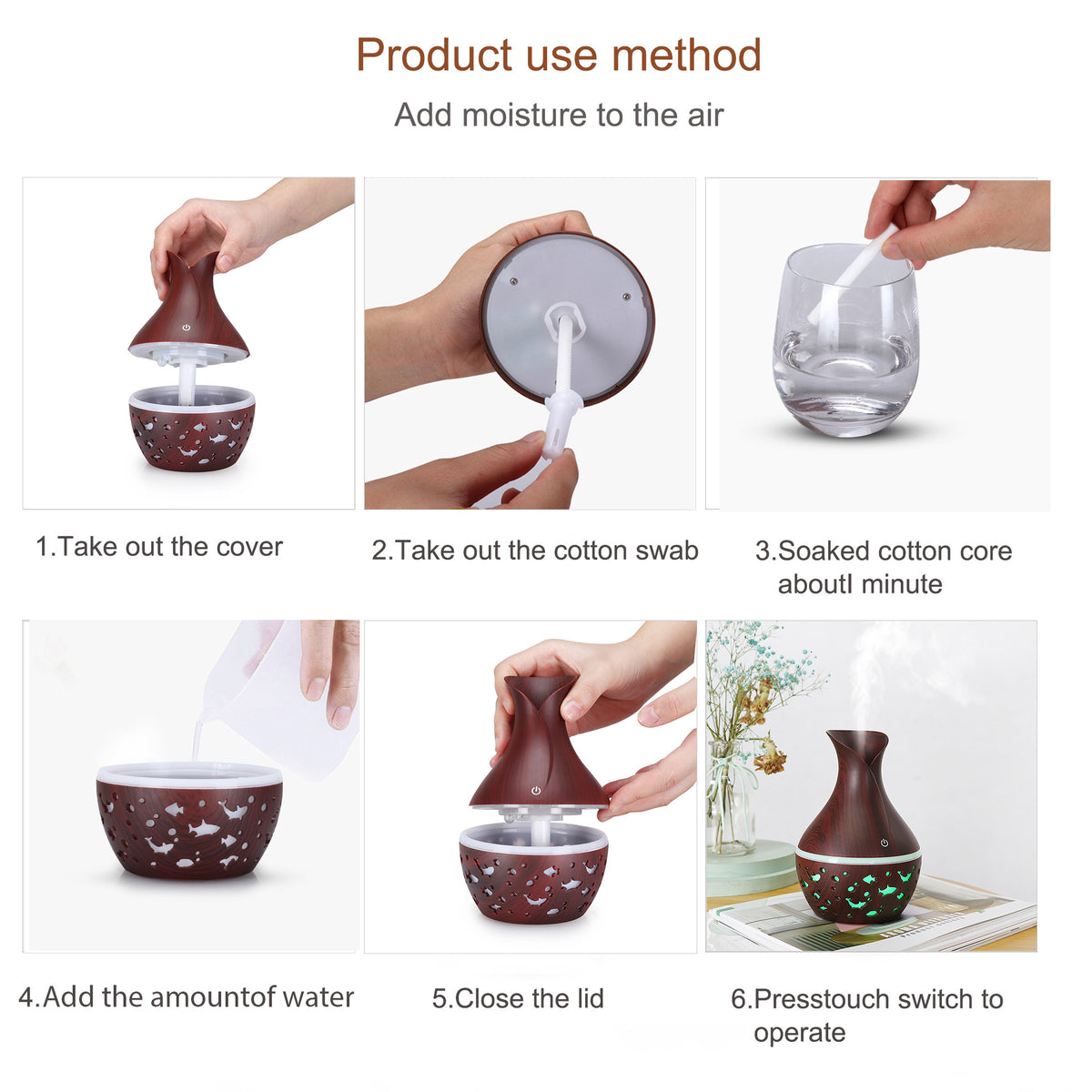 Vase créatif Humidificateur Mini bureau animal