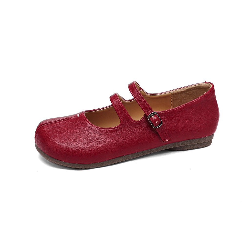 Porcs Trotter en forme de femmes FlatLow coupe monocouche chaussures avec une sangle sur l'intérieur