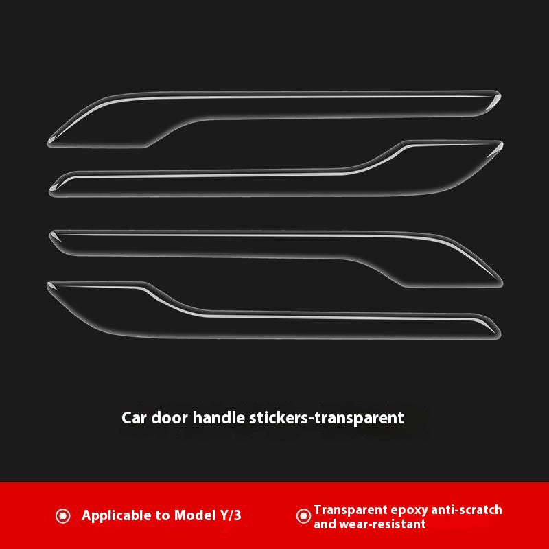 Poignée anti-rayure Patch Carbon Fiber Luminous Sticker Modification Ya Accessoires