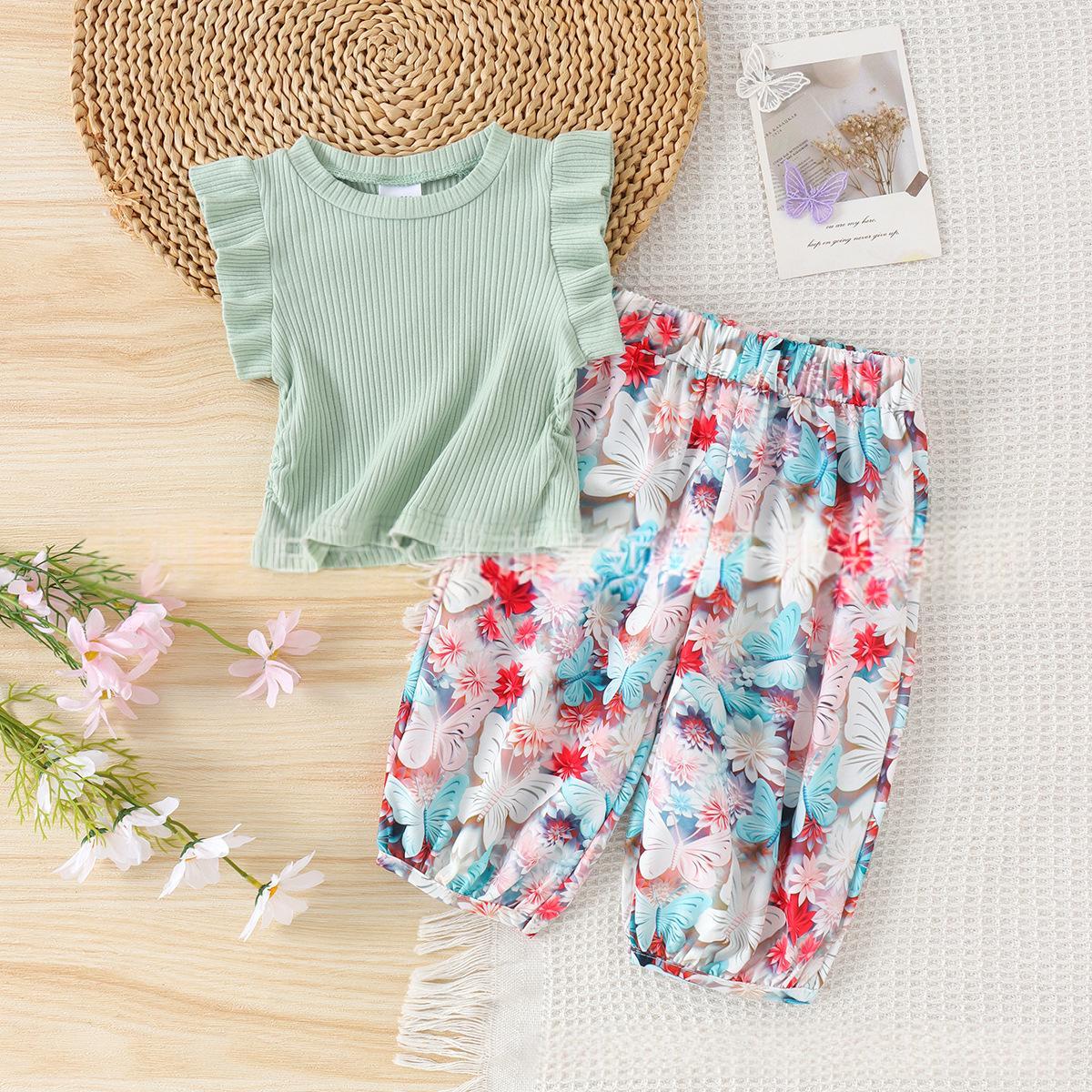 Pantalon imprimé Vest vert Vêtements pour enfants