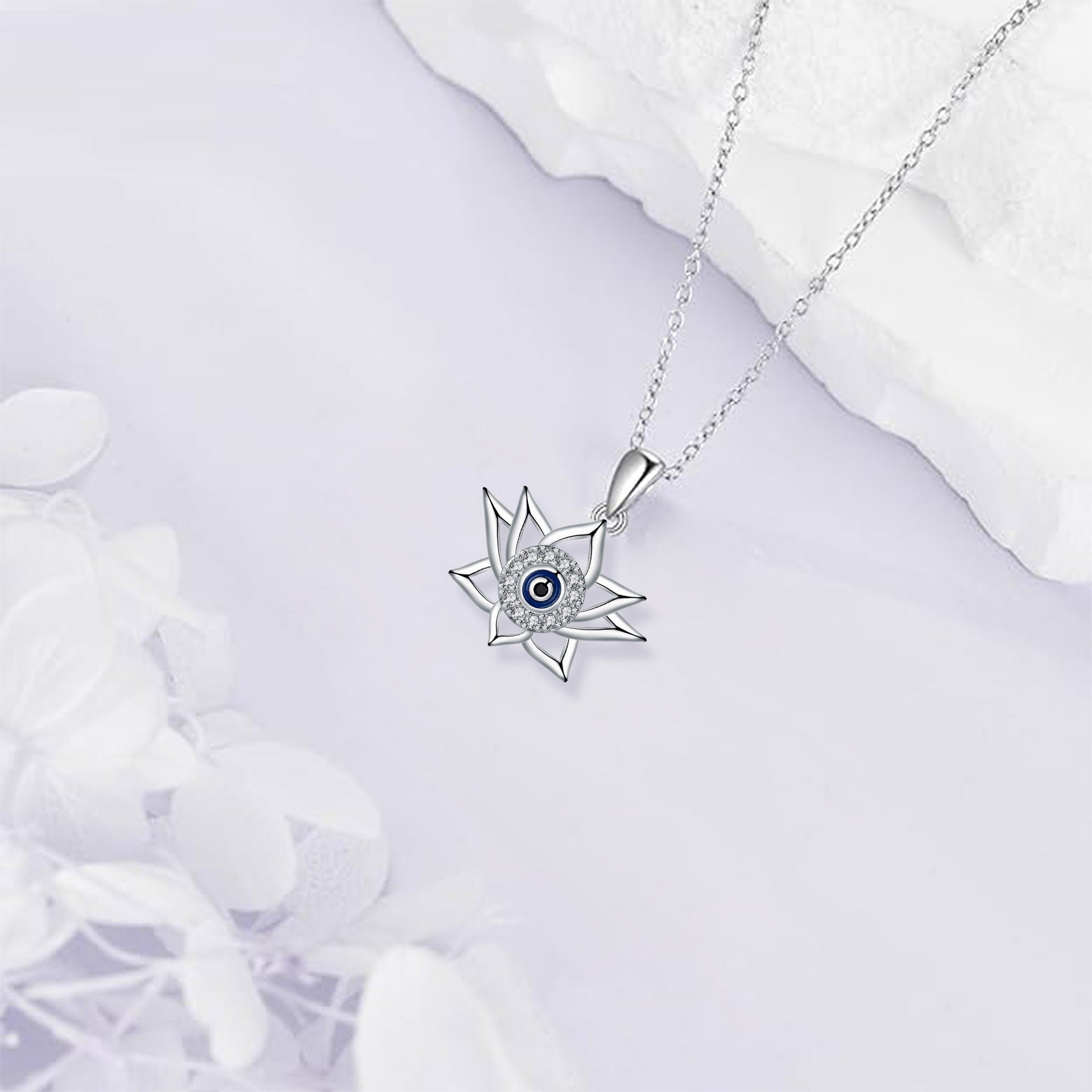 Vieux collier d'oeil du diable Lotus Bottom