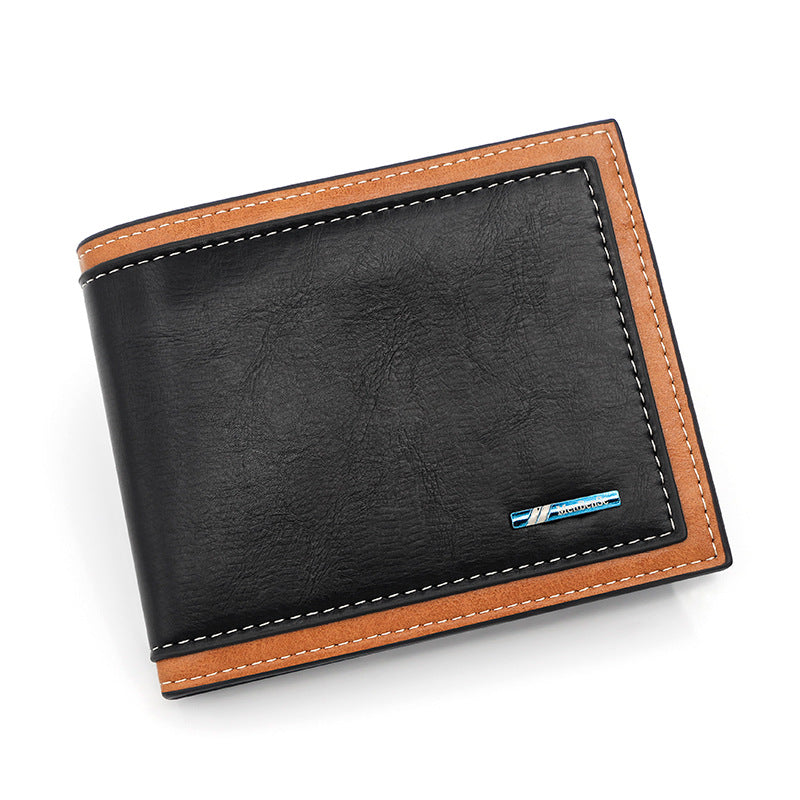 Fashion simple hommes maille court Portefeuille