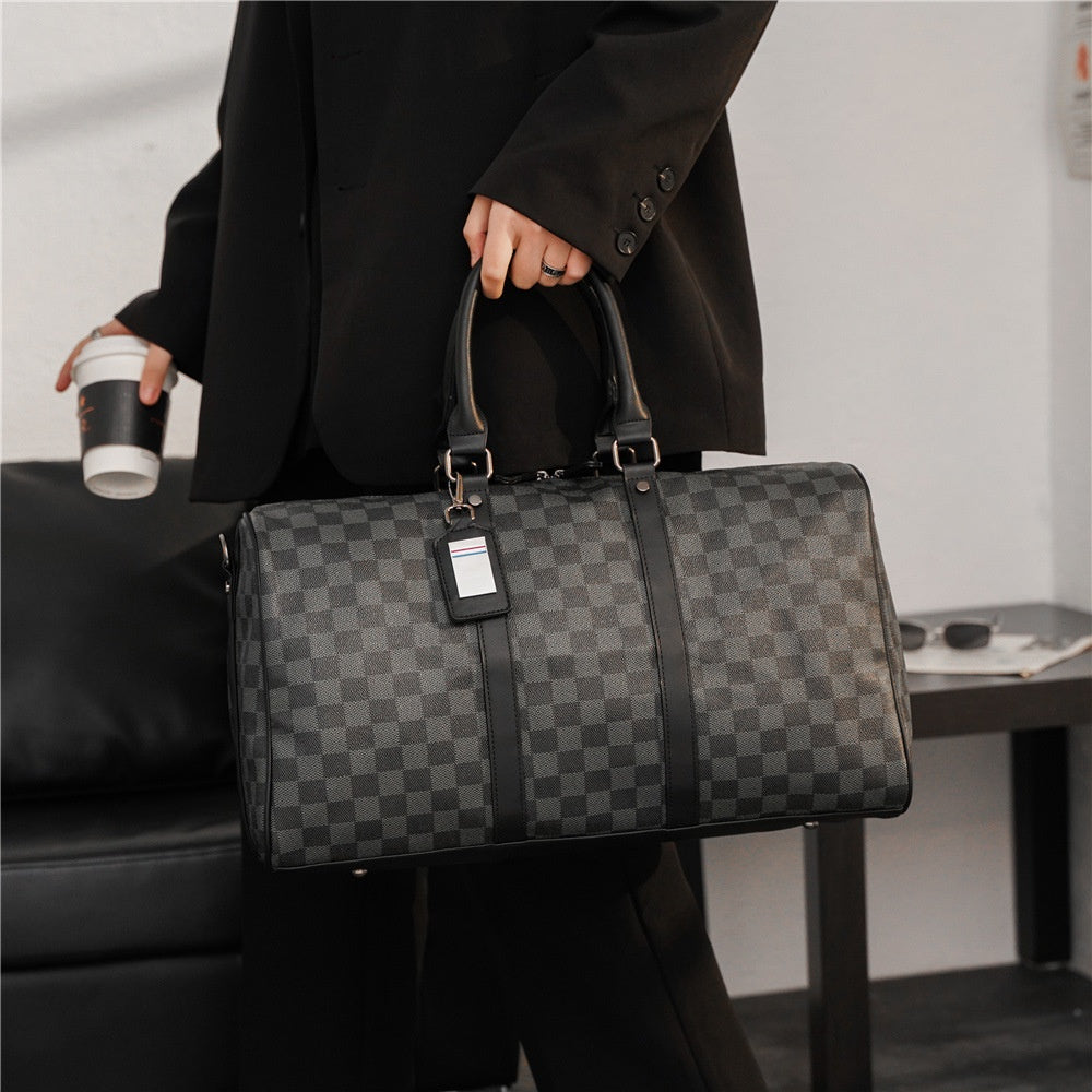 Grande capacité de courte distance Crossbody Bag Coréen Plaid Travel Sac à main