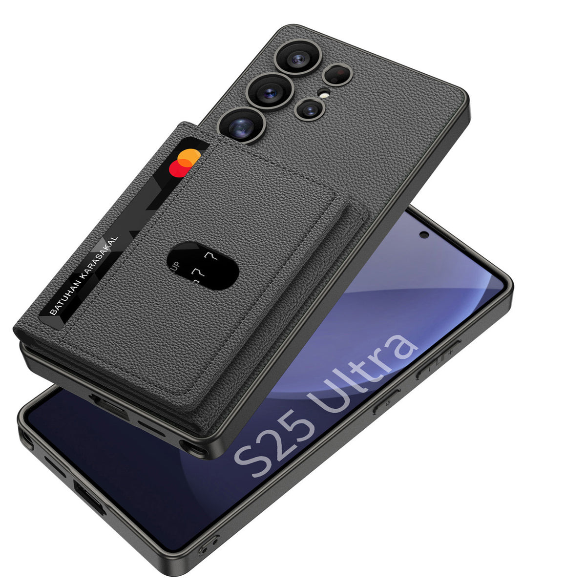 Boîtier de téléphone de chargeur sans fil intégré Wallet magnétique avec support