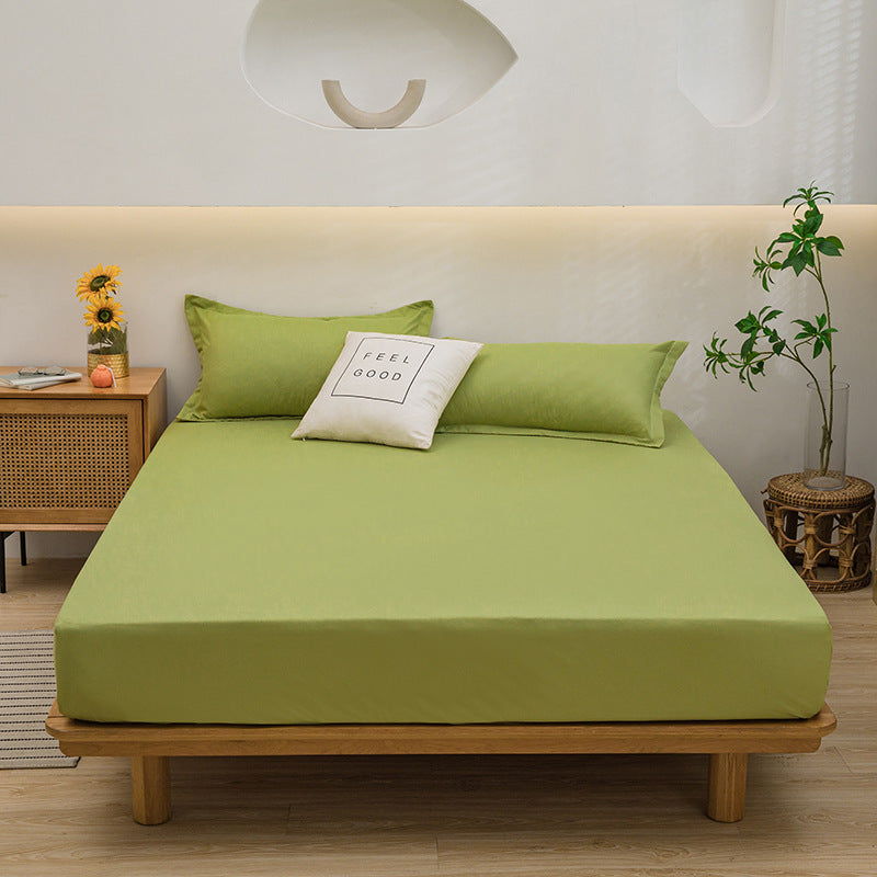 Ensemble de draps et de lit d'oreiller en couleur solide