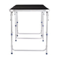 6ft Black Aluminum Alloy Folding Table