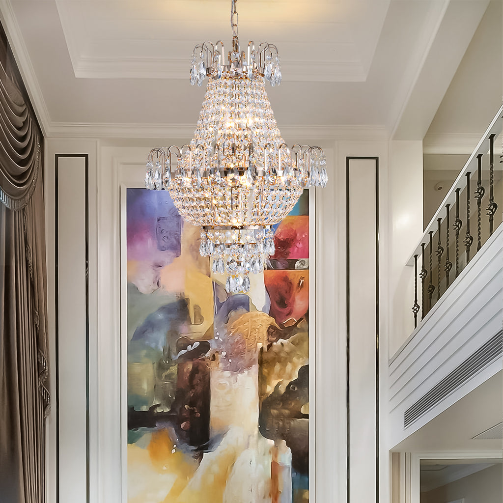 (Même que W1340102270/L5003) Chandéliers en cristal doré