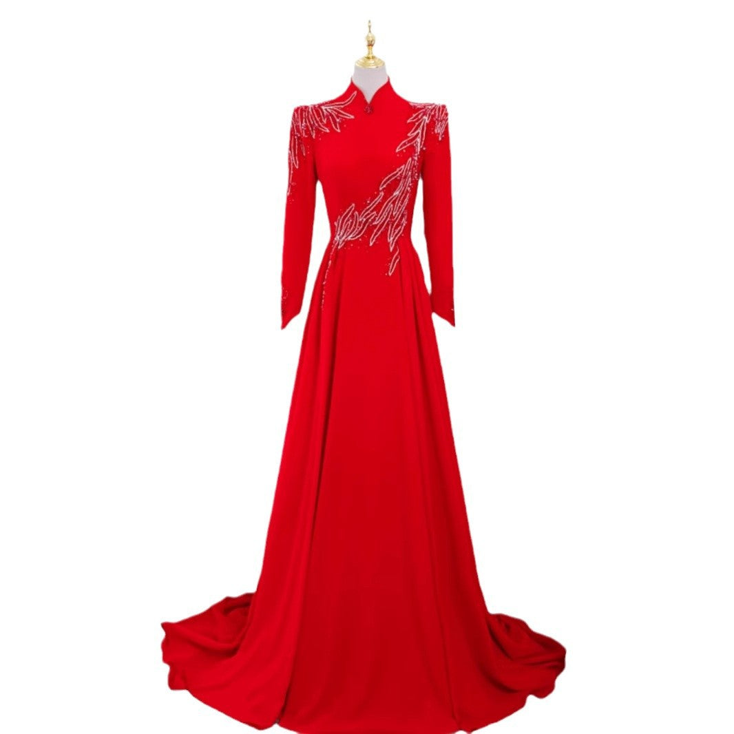 Robe de soirée à manches longues