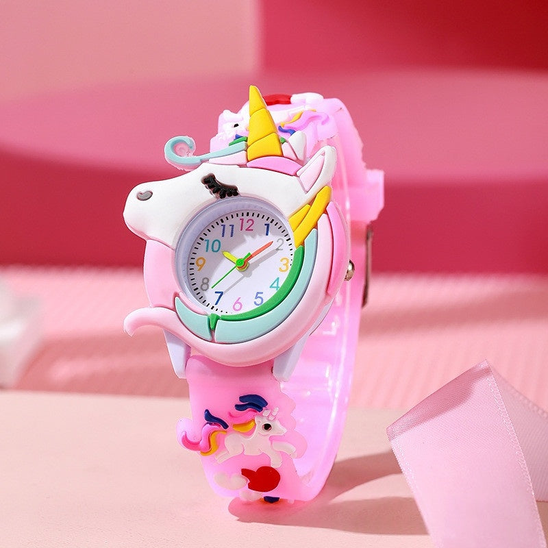 Mignon et fashionable montre de dessin animé en silicone pour enfants